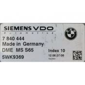 ECU Calculator Motor Bmw M5 7840444 5WK9369 DME MSS65 {