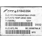 ECU Calculator Motor Fiat Grande Punto 1.3JTD 51843354 6F3.PK {