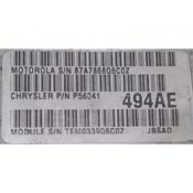 ECU Calculator Motor Jeep Grand Cherokee 4.0 P56041494AE {