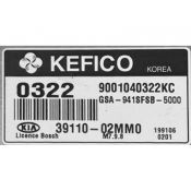 ECU Calculator Motor Kia Picanto 1.1 39110-02MM0 9001040322KC {