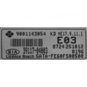 ECU Calculator Motor Kia Picanto 1.0 39117-04003 9001143054 ME17.9.11.1 {