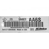 ECU Calculator Motor Opel Insignia 1.4 12648670 AA6S ACDELCO E78 {