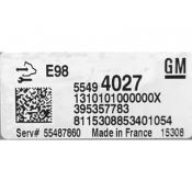 ECU Calculator Motor Opel Astra K 1.6CDTI 55494027 ACDELCO E98{