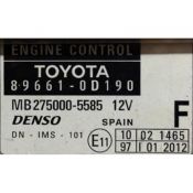 ECU Calculator Motor Toyota Yaris 1.5 89661-0D190 MB275000-5585 {