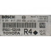 ECU Calculator Motor Toyota Urban Cruiser 1.4D4D 89661-52U40 0281017292 EDC17CP37