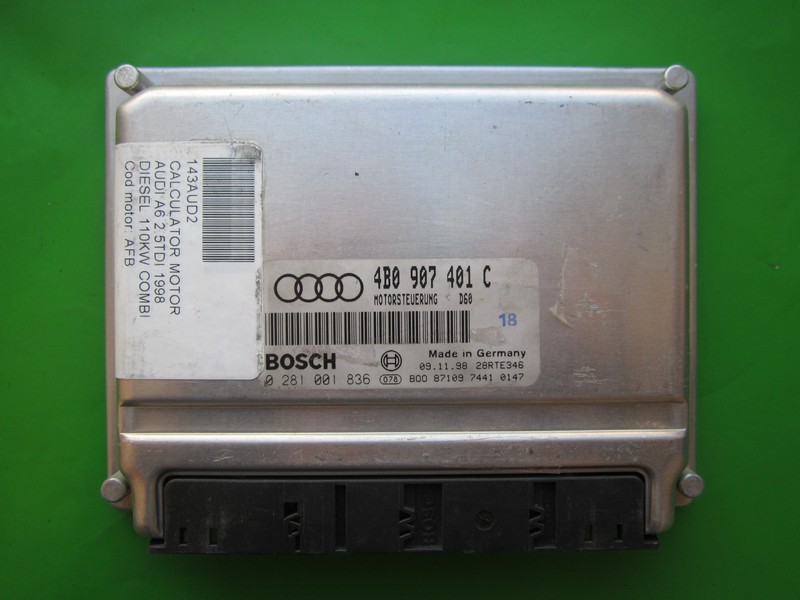 ECU Calculator Motor Audi A6 2.5TDI 4B0907401C 0281001836 EDC15M AKN