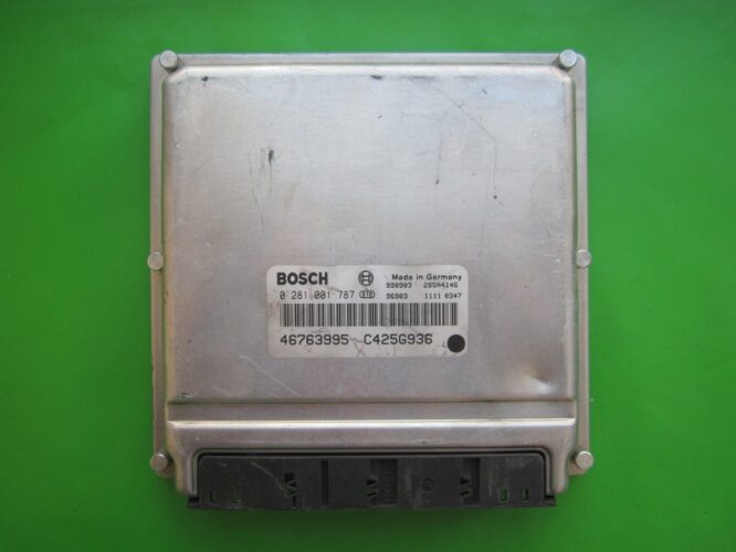 ECU Engine Control Unit Alfa Romeo 166 2.4JTD 46763995 0281001787 EDC15C-0