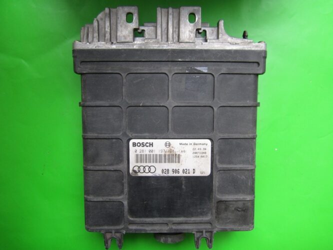 ECU Engine Control Unit Audi 80 1.9TDI 028906021D 0281001197 EDC1.3.3-0
