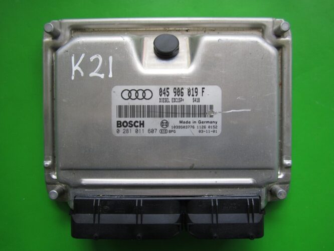 ECU Engine Control Unit Audi A2 1.4TDI 045906019F 0281011607 EDC15P+-0