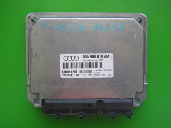 ECU Engine Control Unit Audi A3 1.6 06A906019AM 5WP4380 SIMOS 2.1B AKL-0