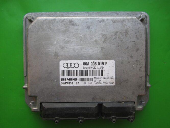 ECU Engine Control Unit Audi A3 1.6 06A906019E 5WP4318 SIMOS 2.1B AKL-0