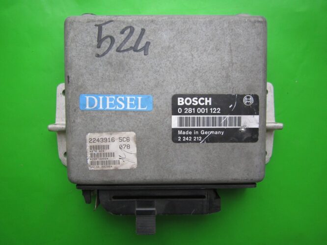 ECU Engine Control Unit Bmw 524TD 2242212 0281001122 MSA1 E34-0
