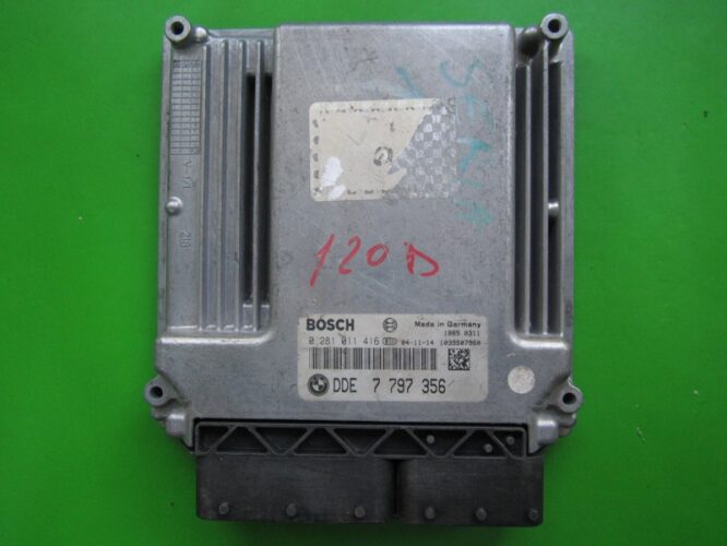 ECU Engine Control Unit Bmw 120D DDE7797356 0281011416 EDC16C35-2.12 E87-0