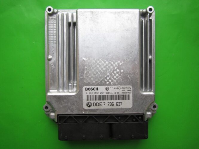 ECU Engine Control Unit Bmw 530D DDE7796637 0281012091 EDC16C1 E60-0