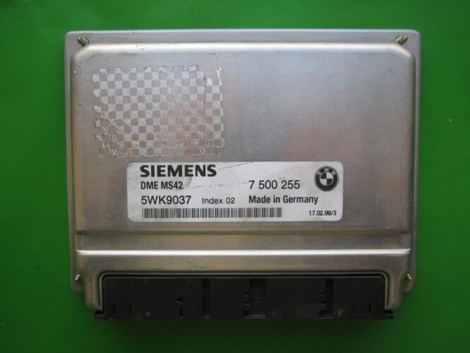 ECU Engine Control Unit Bmw 323 7500255 5WK9037 MS42 E46-0
