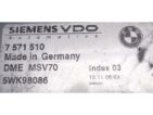 ECU Engine Control Unit Bmw Z4 3.0 7571510 5WK98086 DME MSV70 E85-0