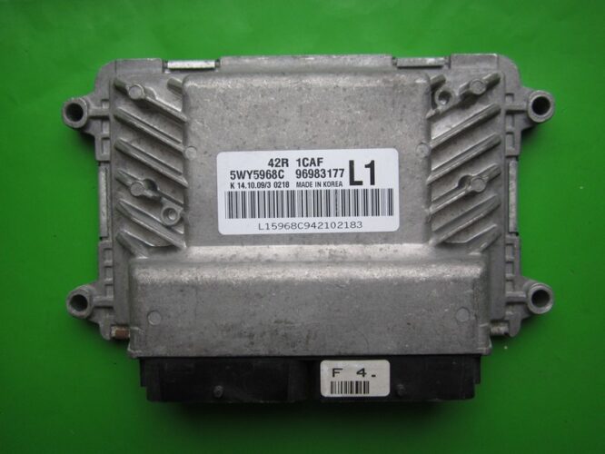 ECU Engine Control Unit Chevrolet Aveo 1.2 96983177 5WY5968C L1 42R-0