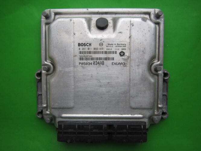 ECU Engine Control Unit Chrysler PT Cruiser 2.2CRD P05034034AB 0281011093-0