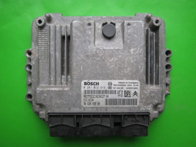 ECU Engine Control Unit Citroen Berlingo 1.6HDI 9663943980 0281012619 EDC16C34-0