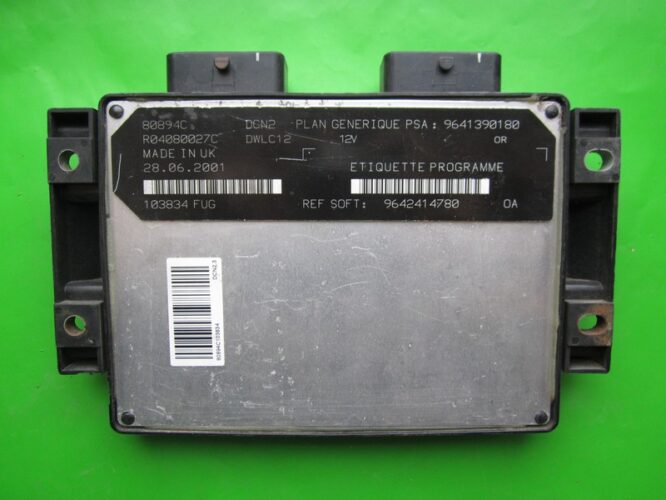 ECU Engine Control Unit Citroen Berlingo 1.9D 9642414780 9641390180 DCN2-0