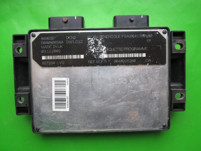 ECU Engine Control Unit Citroen Berlingo 1.9D 9648225280 9641390180 DCN2-0
