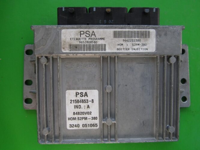 ECU Engine Control Unit Citroen C3 1.4 9652808580 21584653 S2PM-380-0