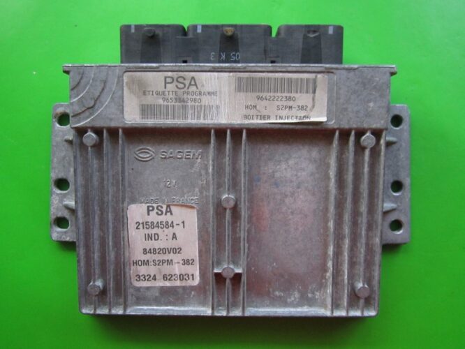 ECU Engine Control Unit Peugeot Partner 1.4 9653342980 21584584 S2PM-382-0