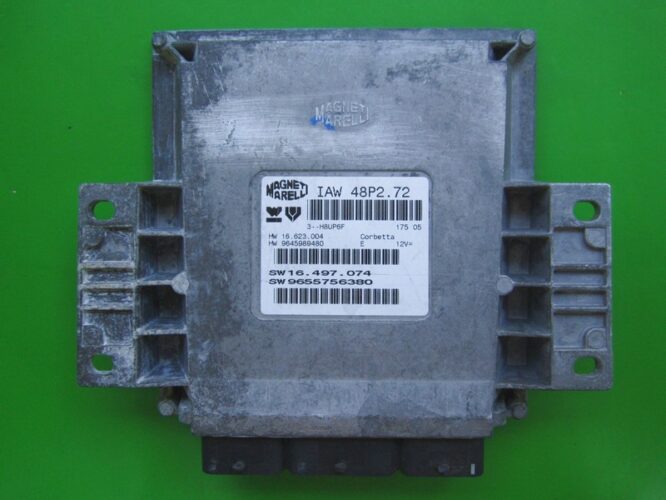 ECU Engine Control Unit Citroen C3 1.1 9655756380 9645989480 IAW 48P2.72-0
