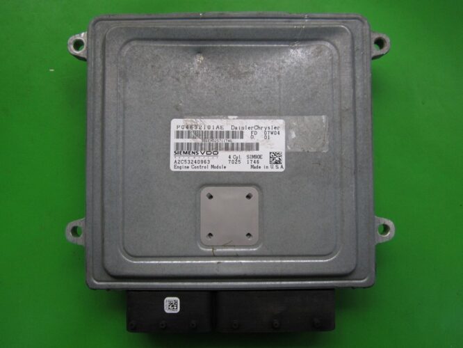 ECU Engine Control Unit Chrysler Sebring 2.0 P04692101AE A2C53240963 SIM90E-0