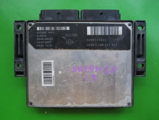 ECU Engine Control Unit Dacia Solenza 1.9D 8200317421 8200317417 DCU3R-0