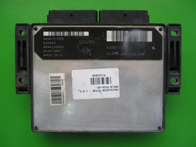 ECU Engine Control Unit Dacia 1304 1.9D 8200579111 8200131940 DCU3R-0
