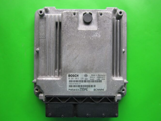 ECU Engine Control Unit Dodge Caliber 2.0CRD P05033299AE 0281012129 EDC16U31-0
