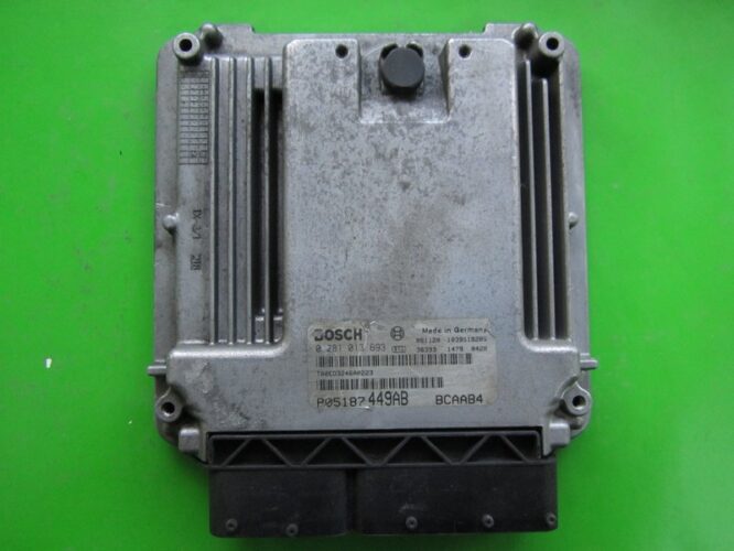 ECU Engine Control Unit Dodge Caliber 2.0CRD P05187449AB 0281013693 EDC16U31-0