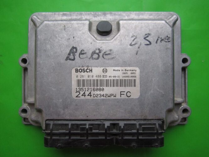 ECU Engine Control Unit Fiat Ducato 2.3JTD 1351216080 0281010488 EDC15C7-0