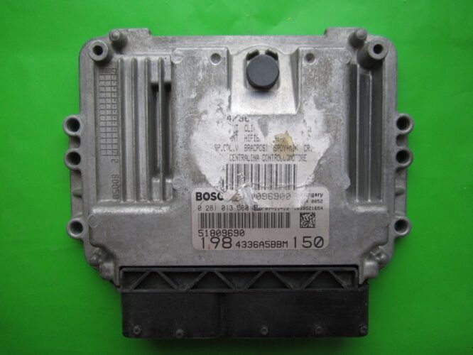 ECU Engine Control Unit Fiat Bravo 1.9JTD 51809690 0281013580 EDC16C39-0