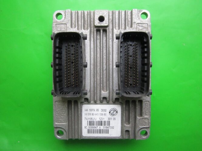 ECU Engine Control Unit Fiat 500 1.2 51847332 IAW 5SF9.MS-0