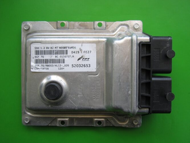 ECU Engine Control Unit Fiat 500 1.2 52032653 9GF.T6 EURO6-0