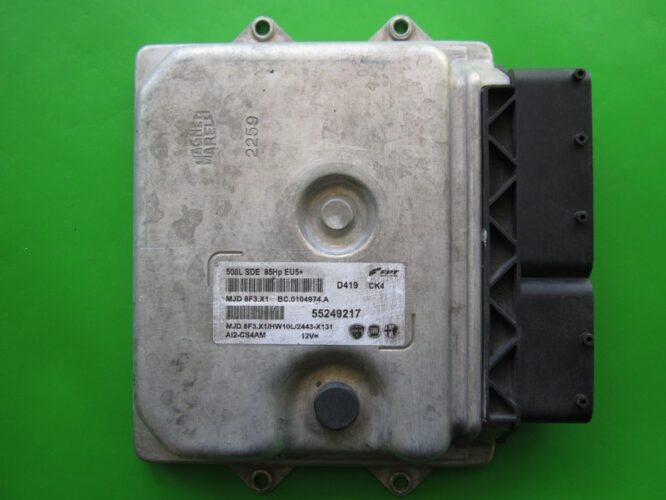 ECU Engine Control Unit Fiat 500 1.3JTD 55249217 8F3.X1-0