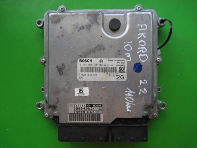 ECU Engine Control Unit Honda Accord 2.2CDTI 37820-RL0-G24 0281015301-0