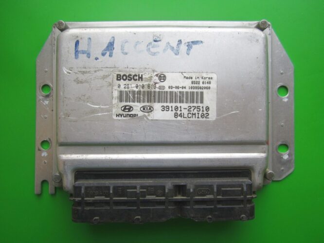 ECU Engine Control Unit Hyundai Accent 1.5CRDI 39101-27510 0281010619 EDC15C7-0