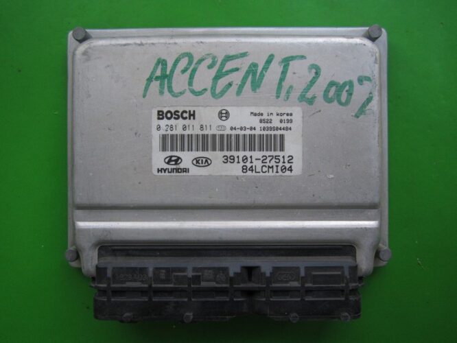 ECU Engine Control Unit Hyundai Accent 1.5CRDI 39101-27512 0281011811 EDC15C7-0