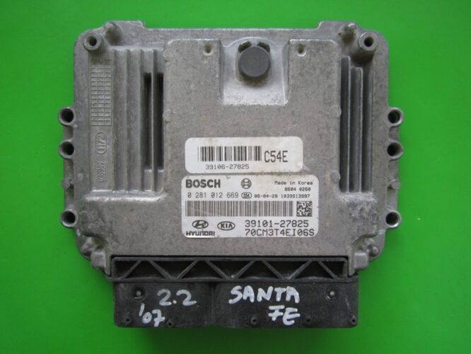 ECU Engine Control Unit Hyundai Santa Fe 2.2CRDI 39101-27825 0281012669 EDC16C39-0