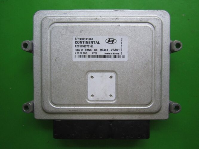 ECU Engine Control Unit Hyundai Ioniq 1.6 95441-2BAD1 SIM2K-305-0