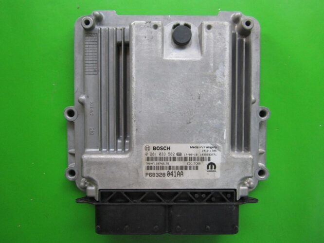 ECU Engine Control Unit Jeep Compass 2.0CRD P68328041AA 0281033582 EDC17C69-0