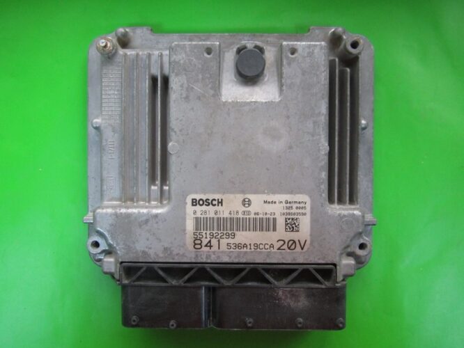 ECU Engine Control Unit Lancia Thesis 2.4JTD 55192299 0281011418 EDC16C8-0