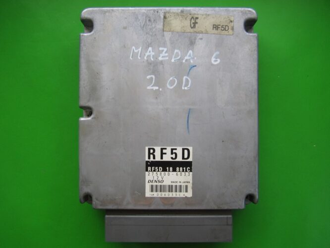 ECU Engine Control Unit Mazda 6 2.0 275800-6033 RF5D18881C-0