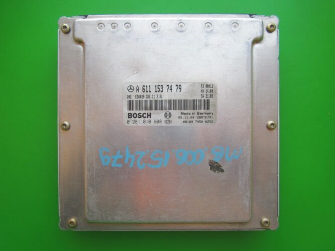 ECU Engine Control Unit Mercedes C 2.2CDI A6111537479 0281010608 CR2.11 EDC15C6-0