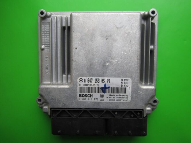 ECU Engine Control Unit Mercedes E 2.7CDI A6471530579 0281011072 CR3.12 EDC16C2-0