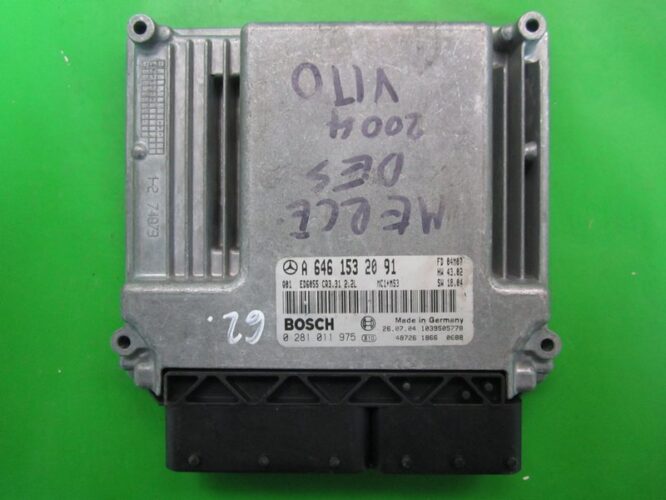 ECU Engine Control Unit Mercedes Vito 2.2CDI A6461532091 0281011975 EDC16C2-0