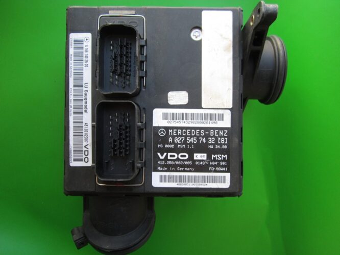 ECU Engine Control Unit Mercedes A 1.4 A0275457432 MSM1.1 W168-0